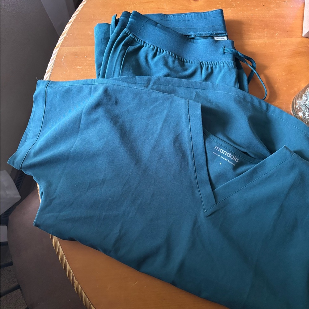 Mandala Caribbean blue scrubs